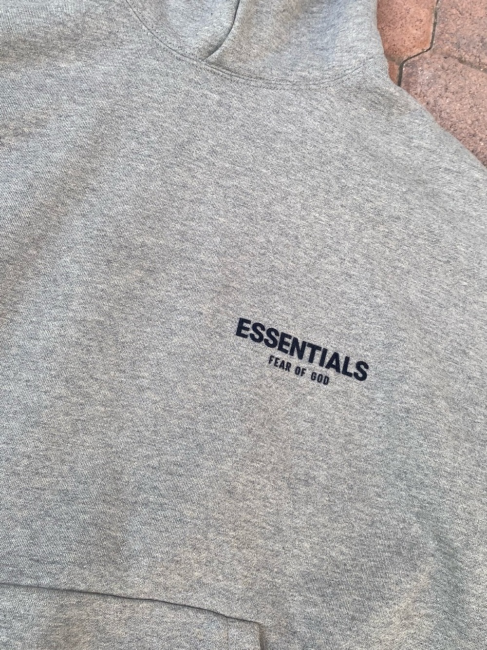 Essentials Light Grey Pullover Hoodie - Picture 2 of 8